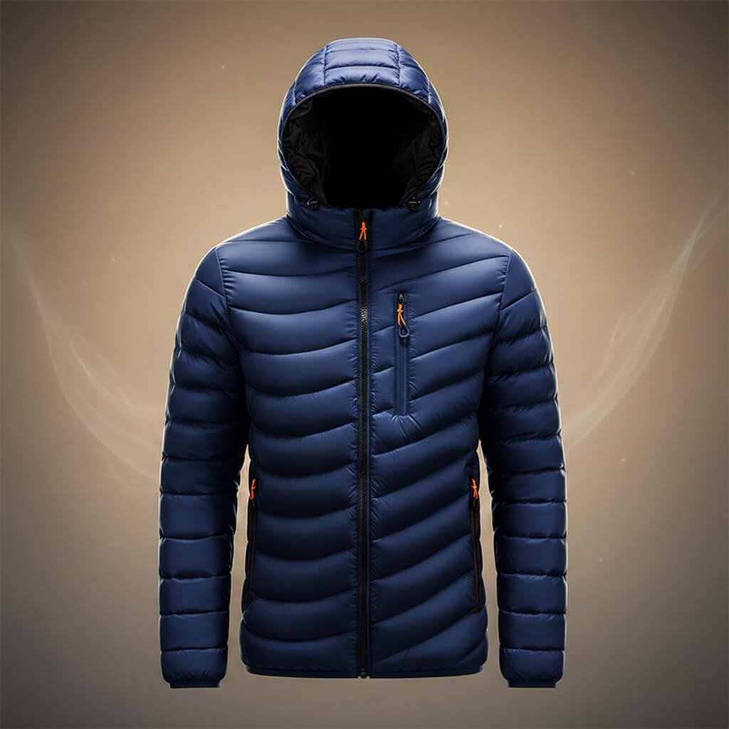 Men's Quilted Hooded Jacket with Removable Hood for Winter - hooded jacket