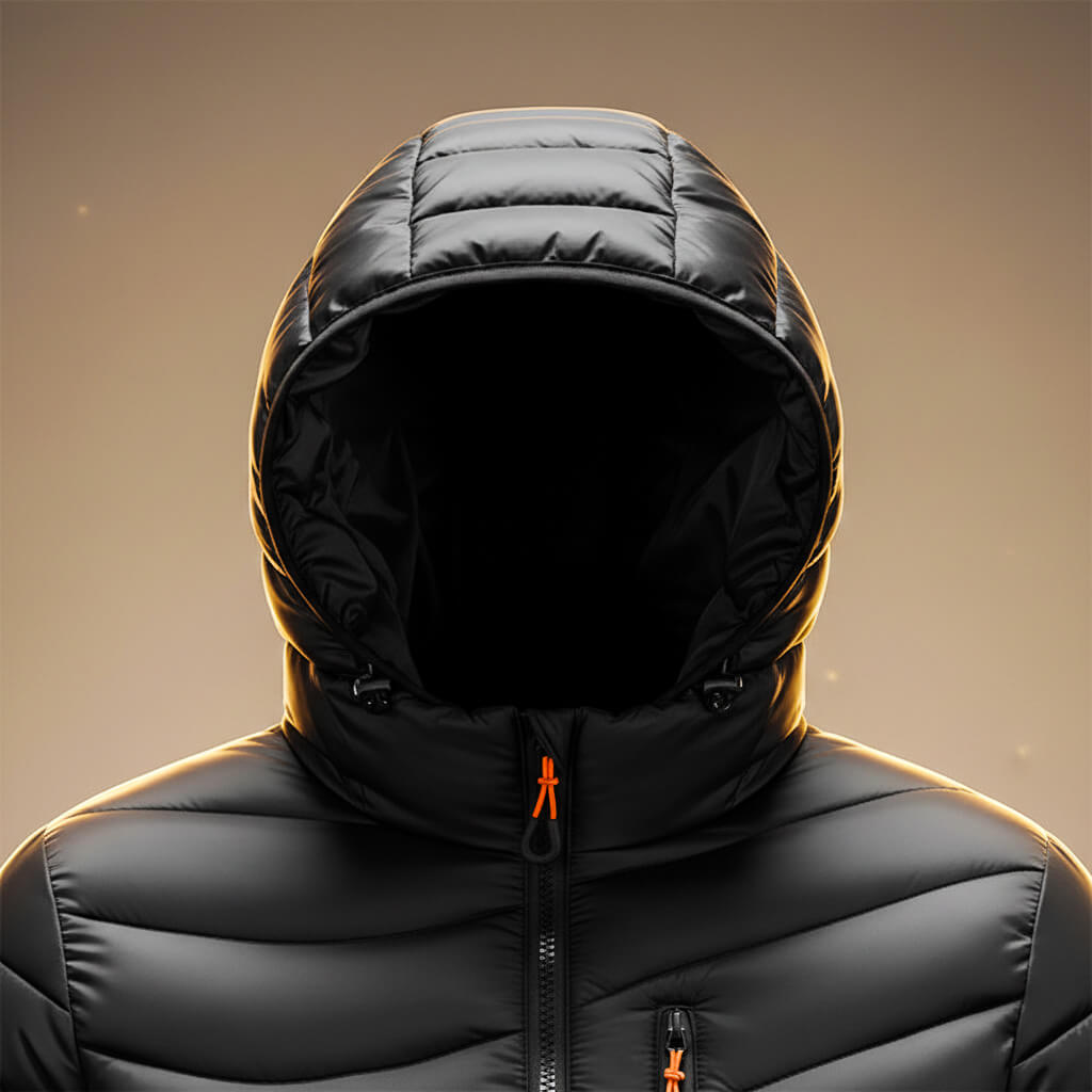 Men's Quilted Hooded Jacket with Removable Hood for Winter - hooded jacket