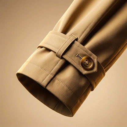 Men's Trench Coat with Nanosilk shell for in-between seasons - long coat