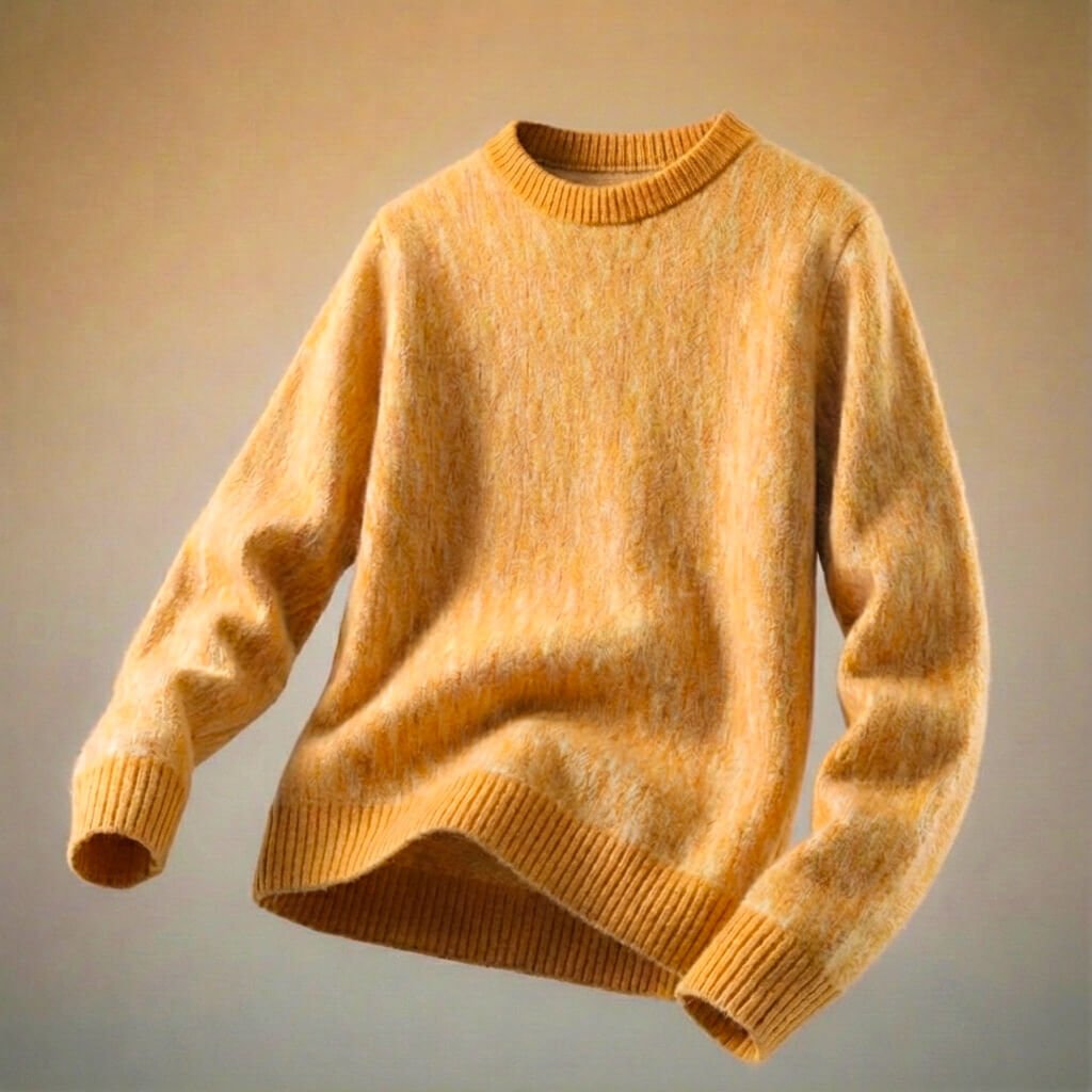 Men's Merino Wool Sweater with Unique Pattern for Layering