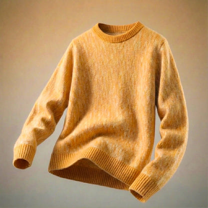 Men's Merino Wool Sweater with Unique Pattern for Layering