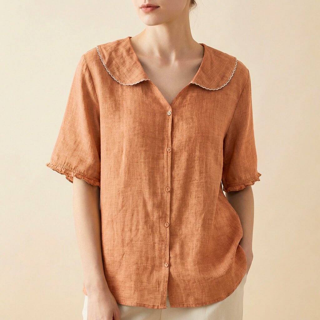 Clara Cotton-Linen Blouse
